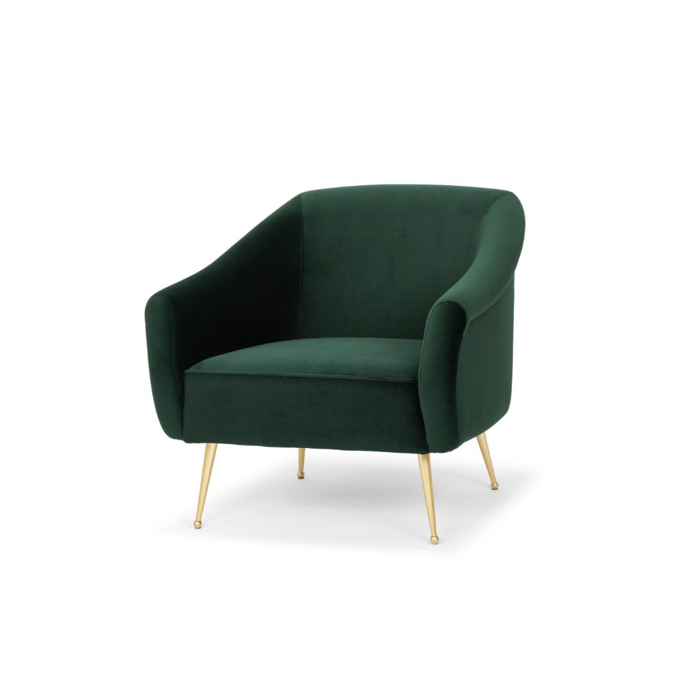 Nuevo HGSC288 LUCIE OCCASIONAL CHAIR in EMERALD GREEN